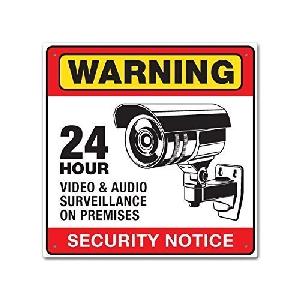 Surveillance Sign - outdoor plastic Image